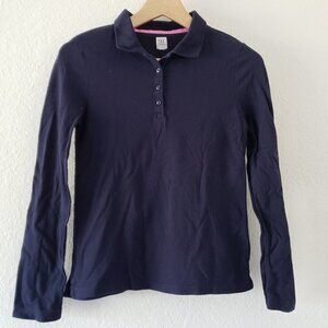 Gap Navy Long Sleeve Polo - Size XL (12)